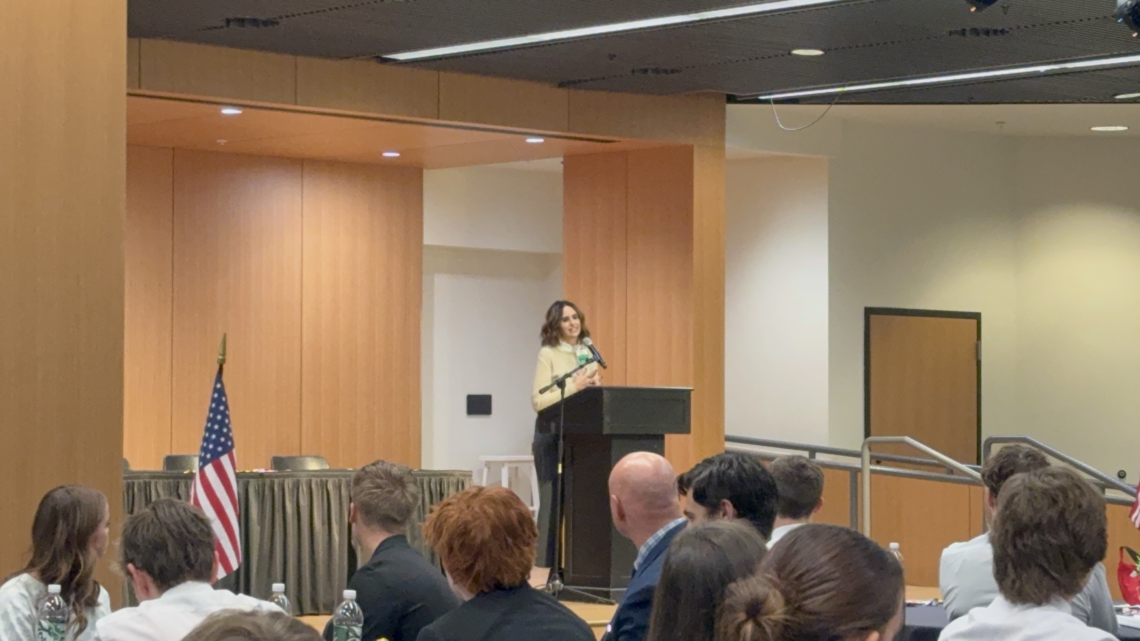 Dawn speaking at an event for the We the People: The Citizen and the Constitution program